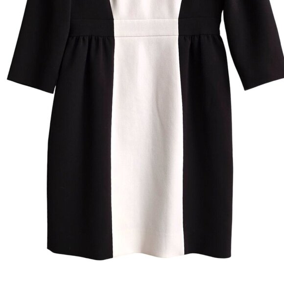 Kate Spade Tillie Cream & Black Color Block Sheath Dress With Pockets Sz 8 - Picture 5 of 12